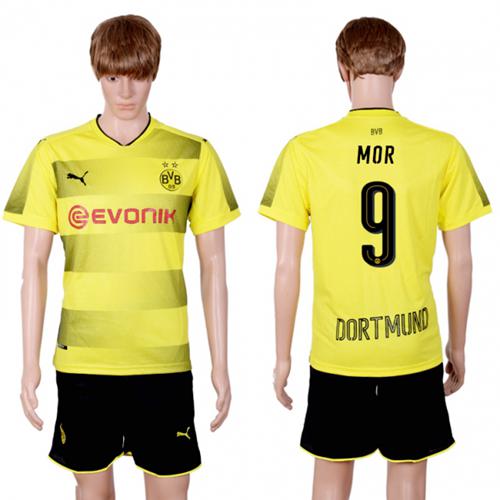 Dortmund #9 MOR Home Soccer Club Jersey - Click Image to Close